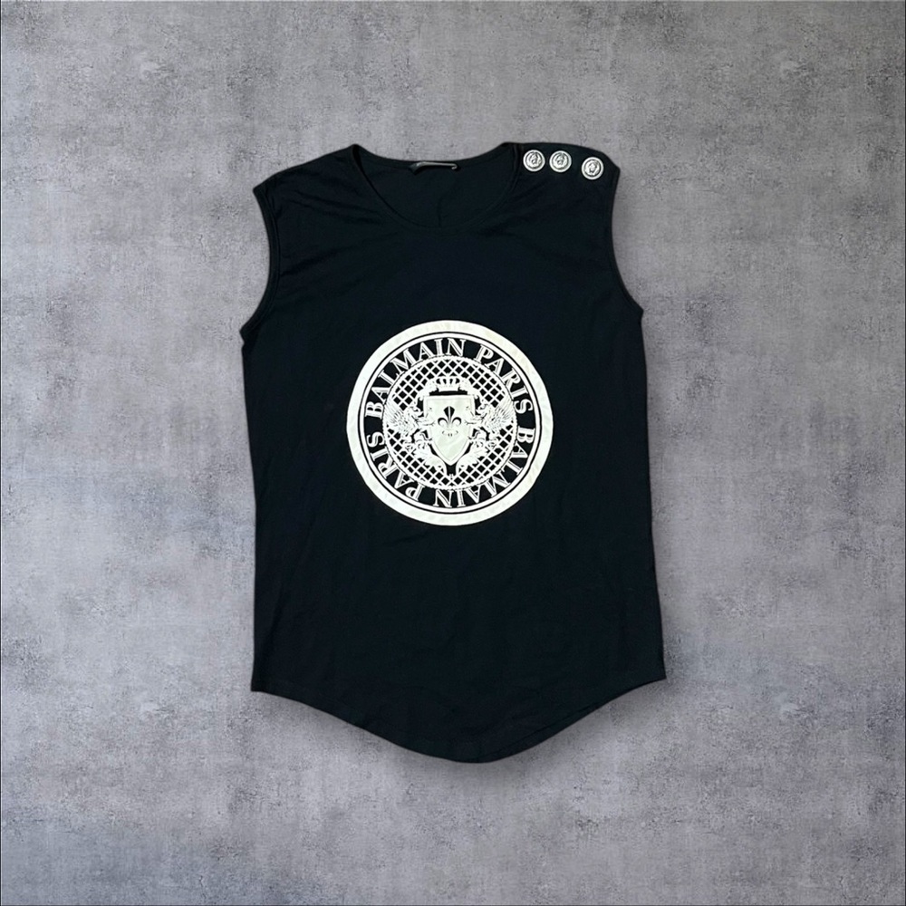 Black Balmain Tank Top
